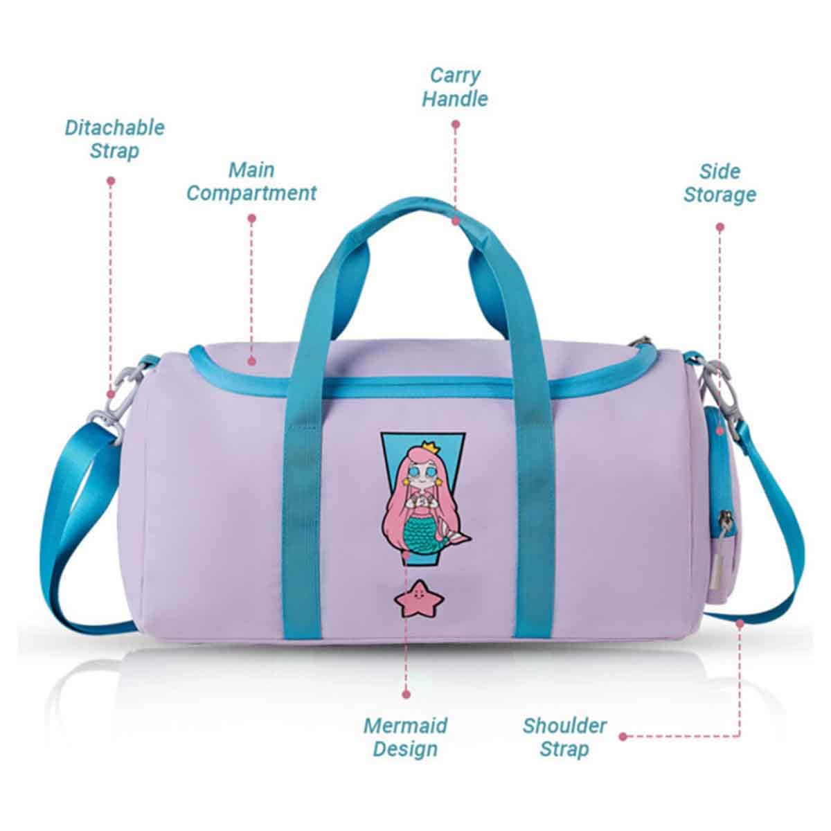 Nohoo Mermaid Purple Kids Duffle Bag