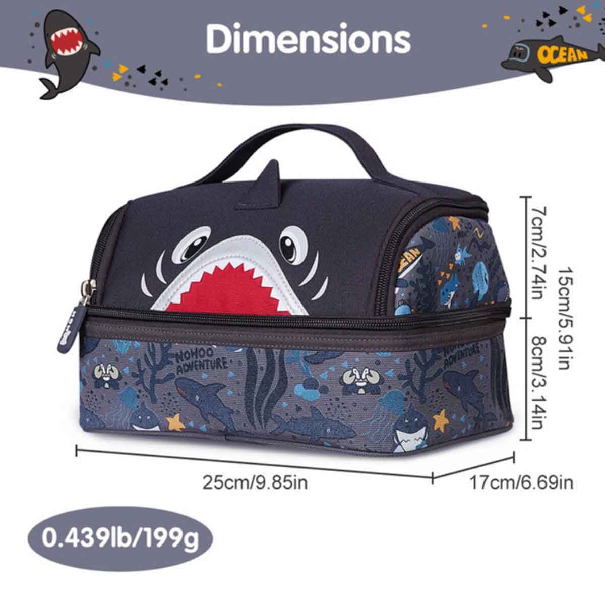 Nohoo Shark Kids Insulated Lunch Bag