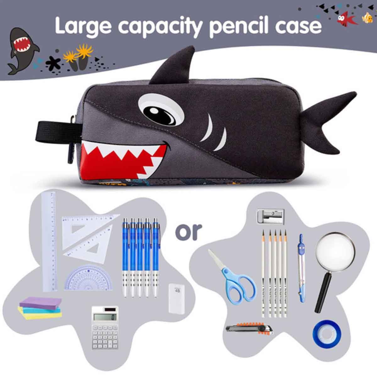 Nohoo Shark Kids Pencil Case/Color Bag