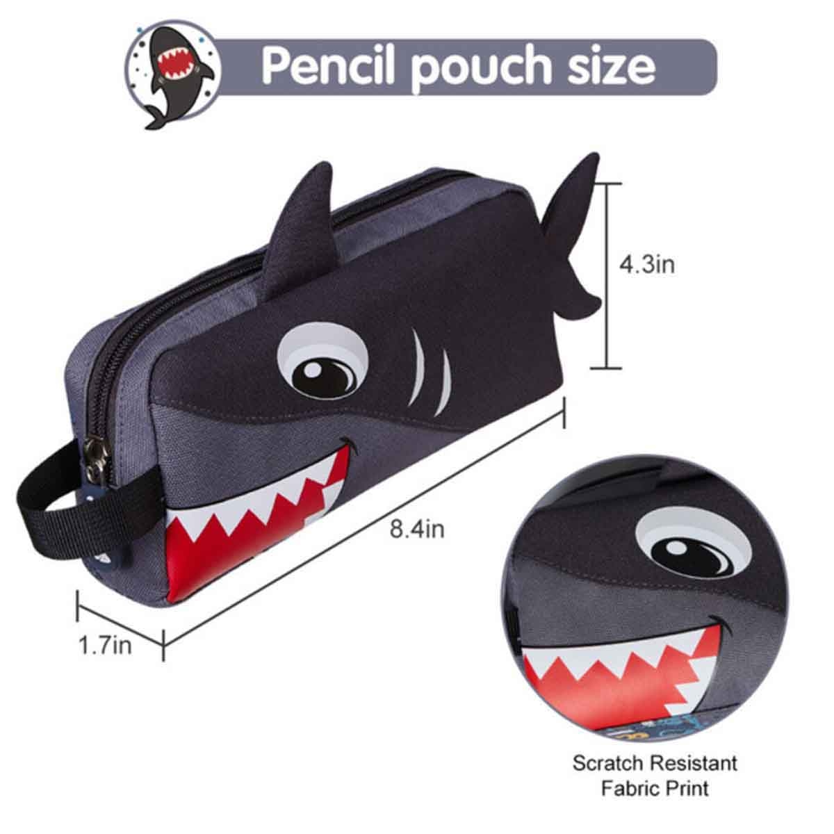 Nohoo Shark Kids Pencil Case/Color Bag
