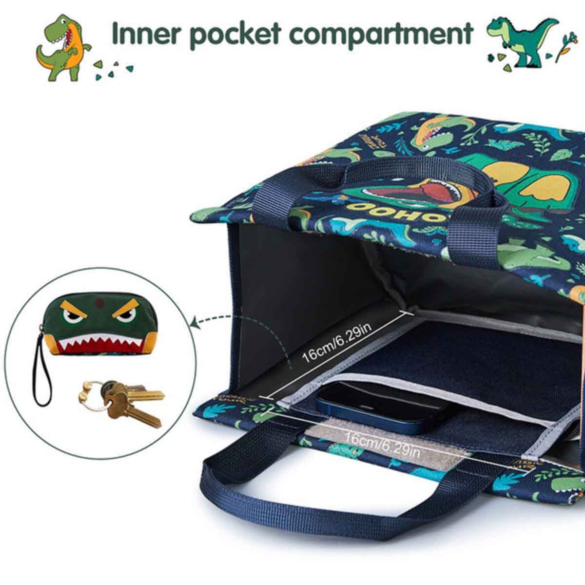 Nohoo Dino Kids Tuition Bag/Hand Lunch Bag