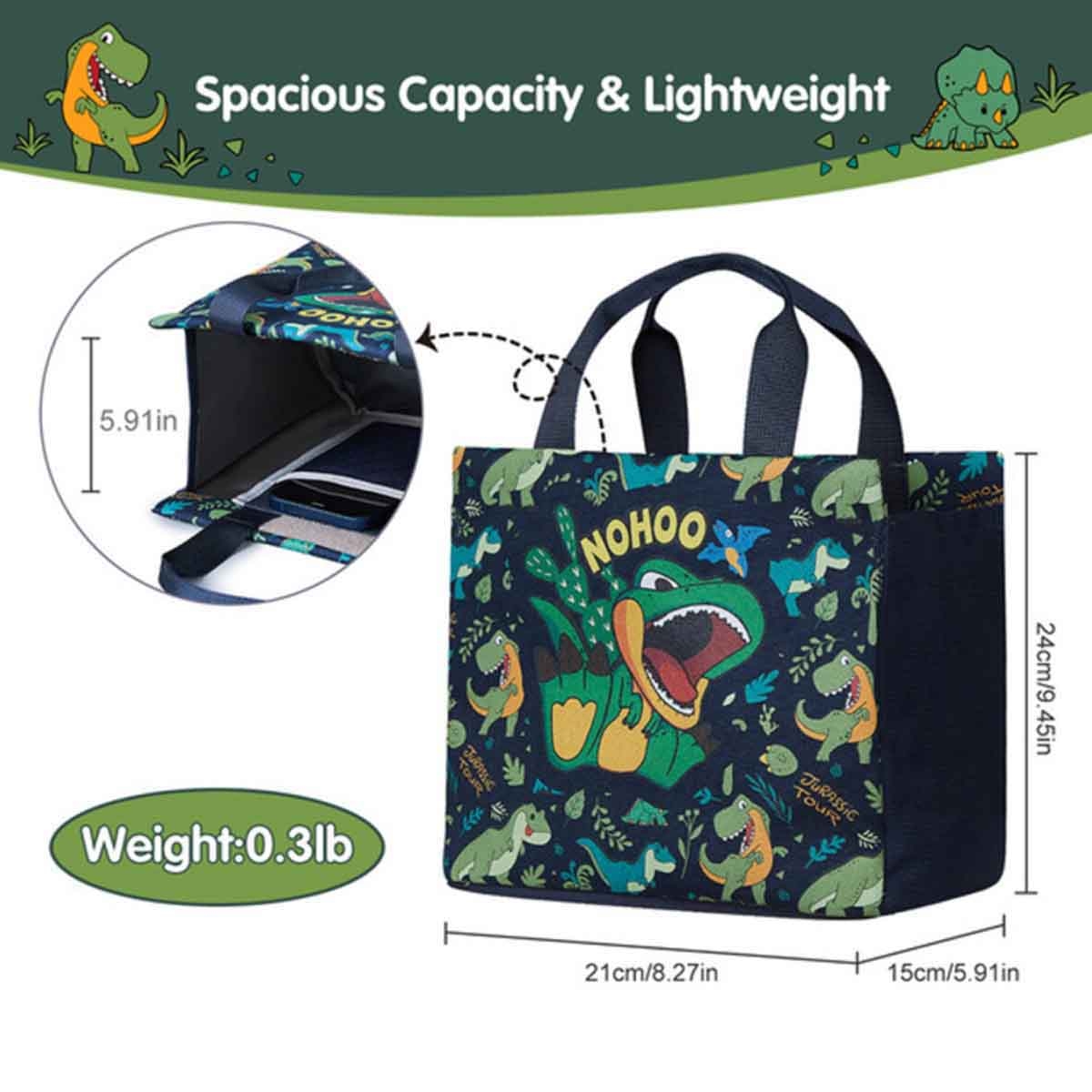 Nohoo Dino Kids Tuition Bag/Hand Lunch Bag