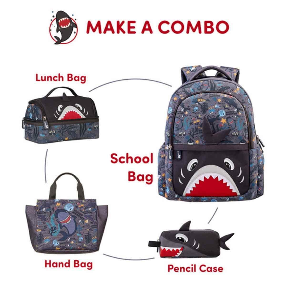 Nohoo Shark Kids Tuition Bag/Hand Lunch Bag