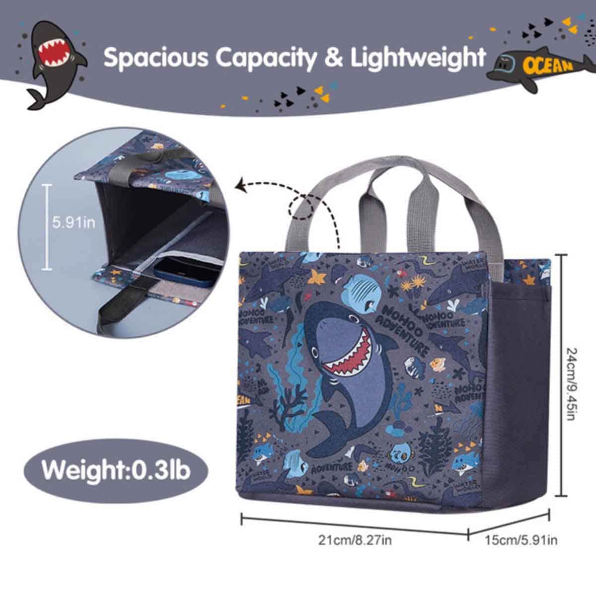 Nohoo Shark Kids Tuition Bag/Hand Lunch Bag