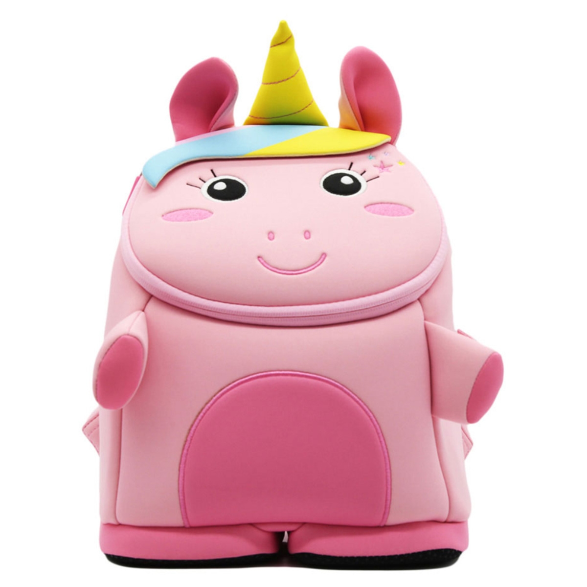 نوهو حقيبة ظهر يونيكورن ثلاثية الأبعاد بتصميم الغابة باللون الوردي للجنسين من عمر 3 إلى 4 سنوات