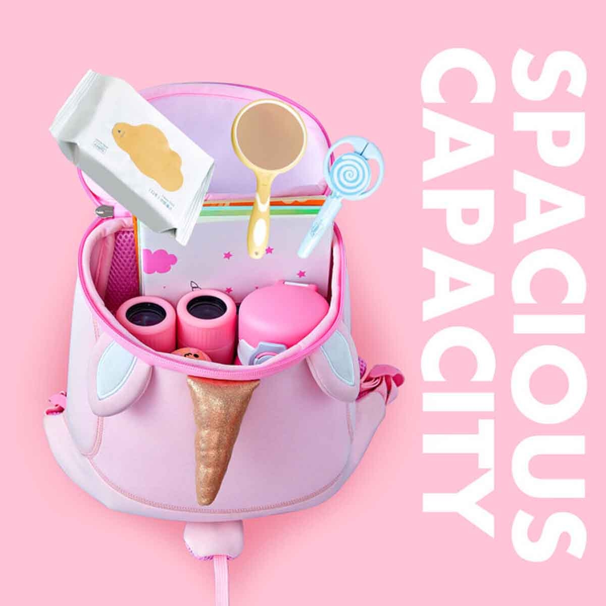 Nohoo Large Unicorn Pink Pre-School 3D Bag Unisex, 3-4 Years