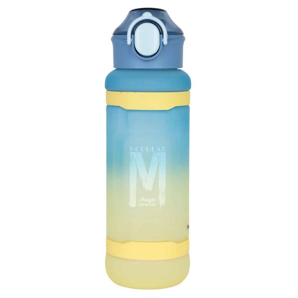 نوفا كيدز زجاجة ماء 1 لتر أزرق مع شفاط للجنسين، 3-4 سنوات