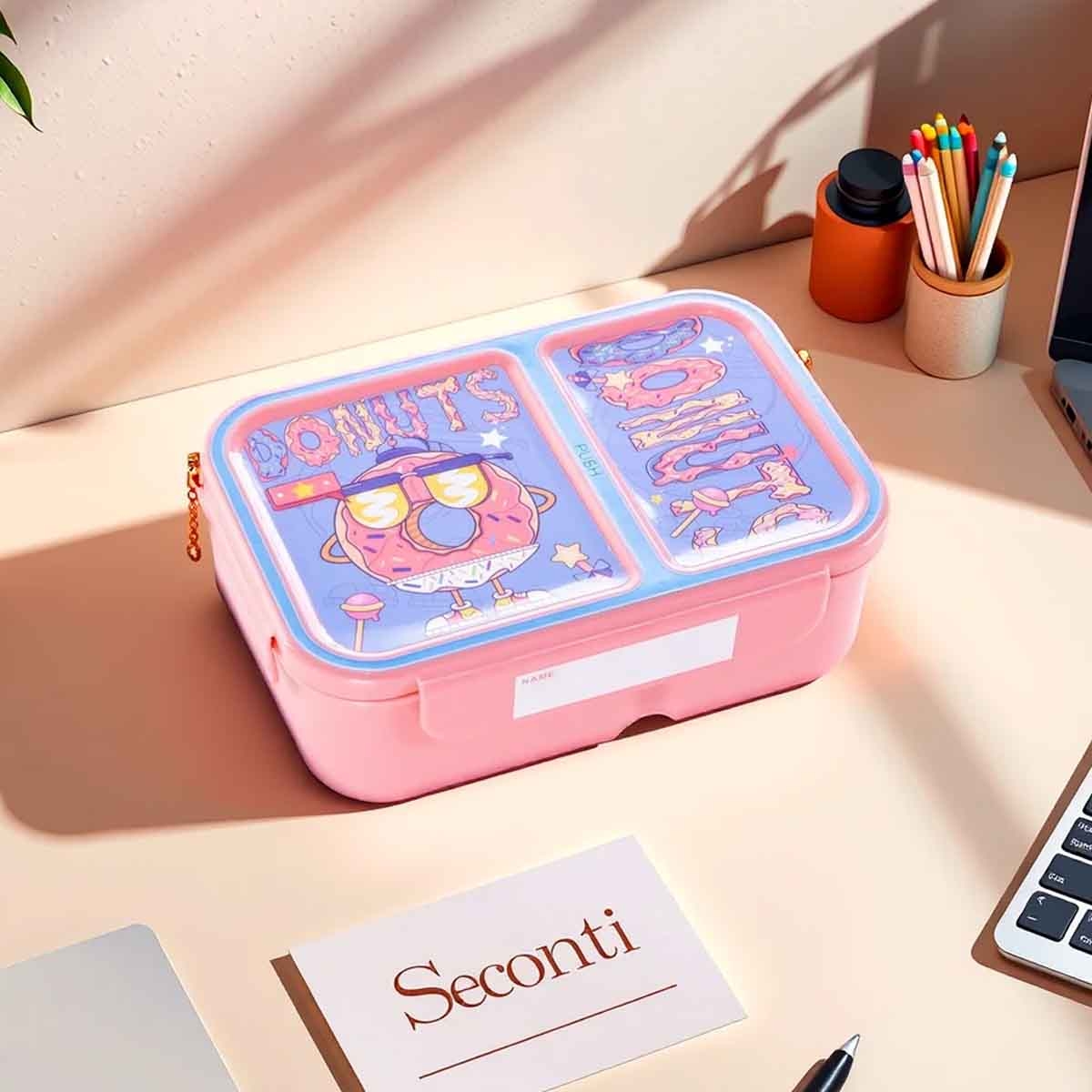 Nova Kids 1.3L Donut 2-Compartment Bento Lunch Box