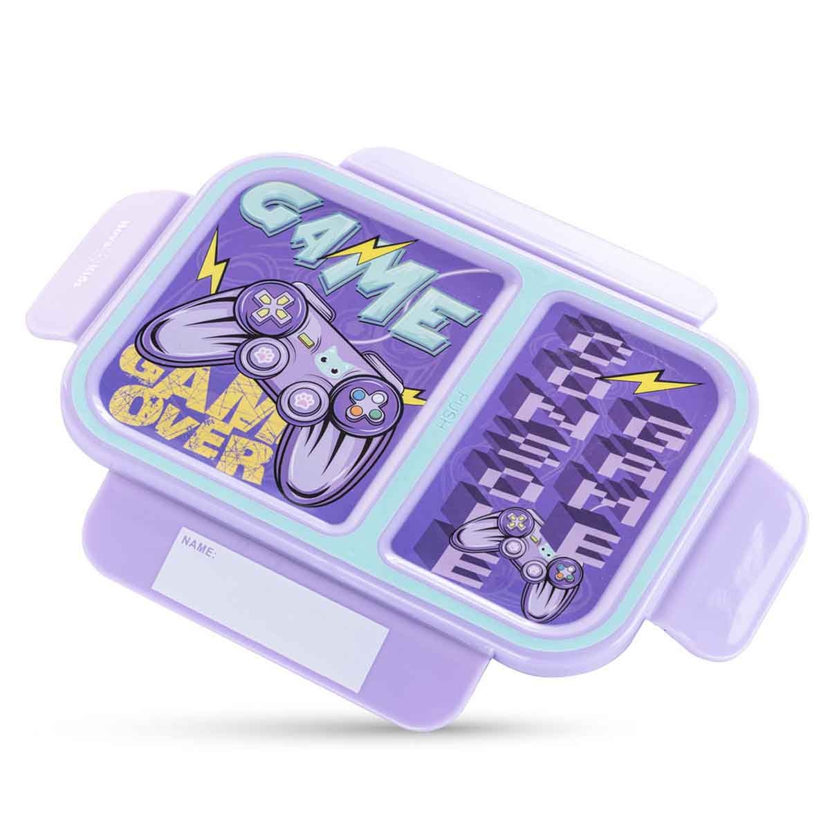 نوفا كيدز صندوق غداء بنتو بسعة 1.3 لتر بتصميم غيمر بقسمين