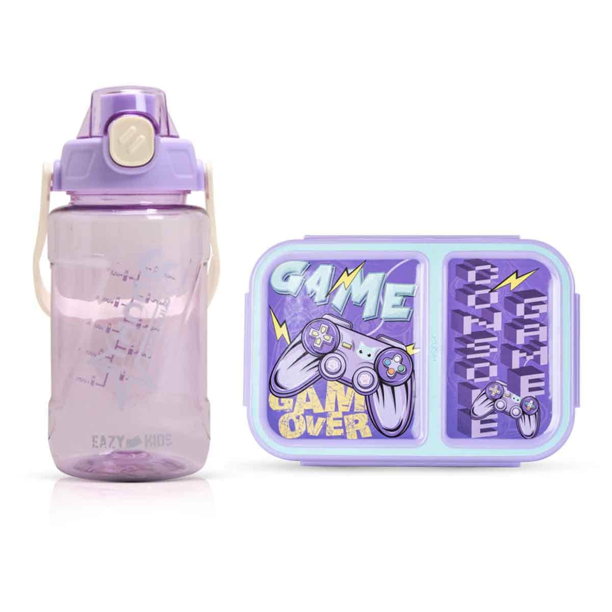 Nova Kids 1.3L Gamer 2-Compartment Bento Lunch Box with Water Bottle