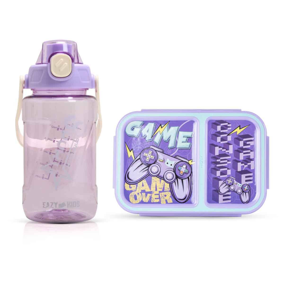 Nova Kids 1.3L Gamer 2-Compartment Bento Lunch Box with Water Bottle