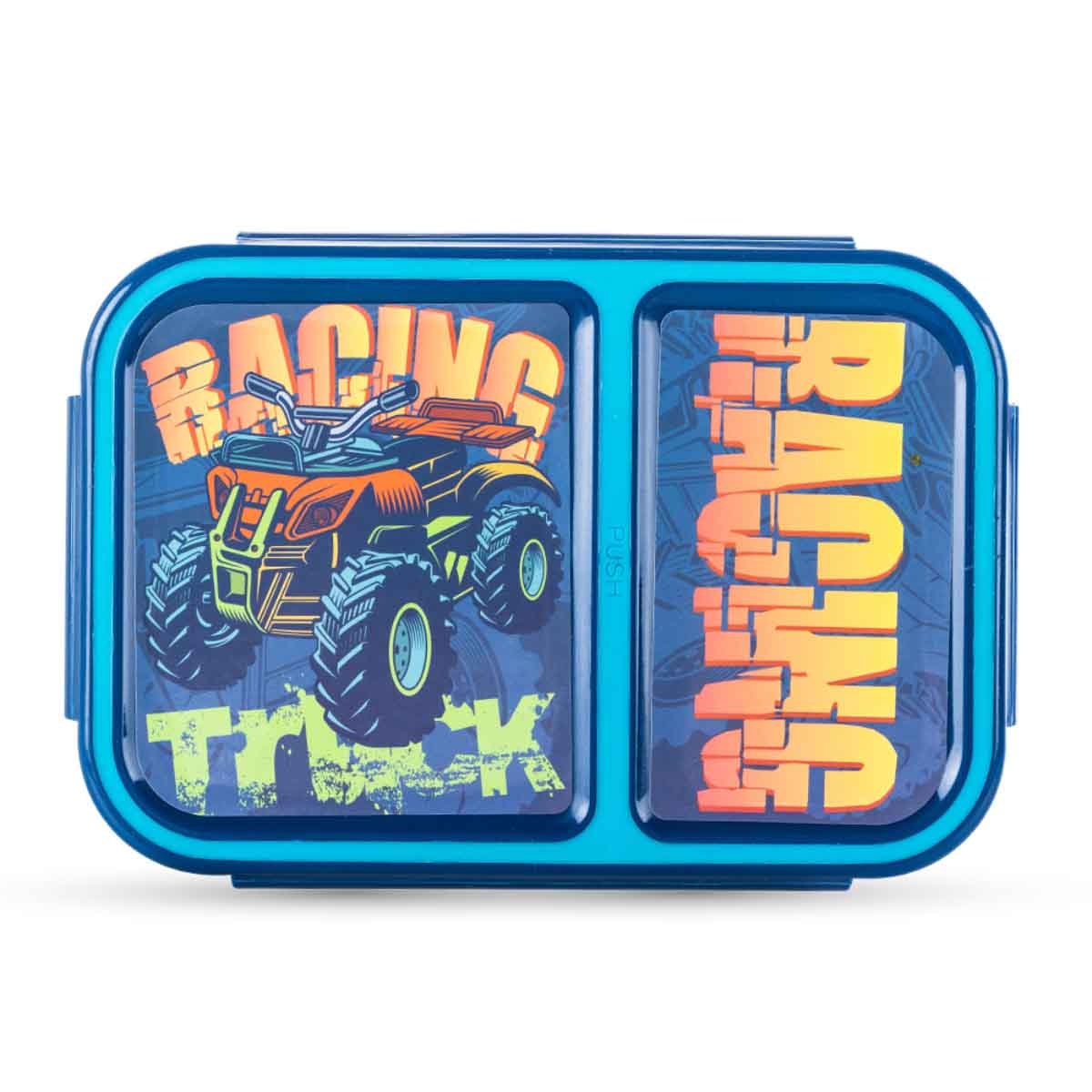 Nova Kids 1.3L Racer 2-Compartment Bento Lunch Box with Water Bottle