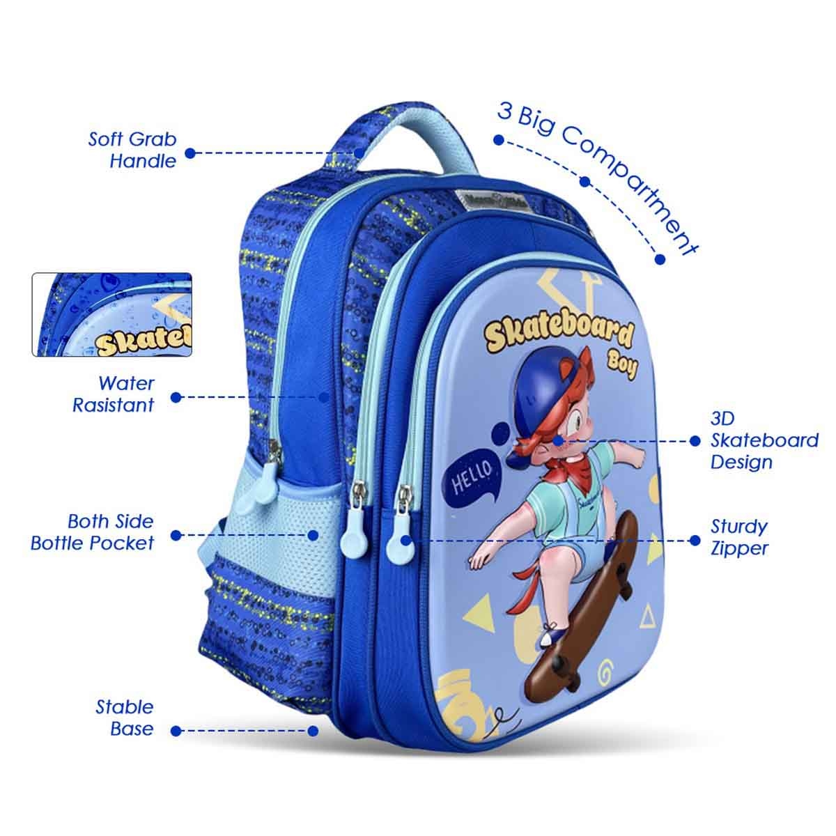 Nova Kids 16.5" Skater 3D School Bag