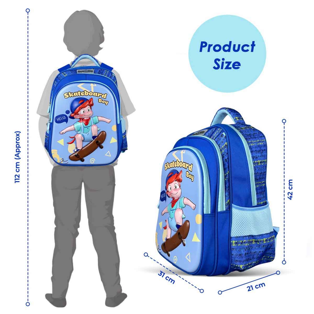 Nova Kids 16.5" Skater 3D School Bag