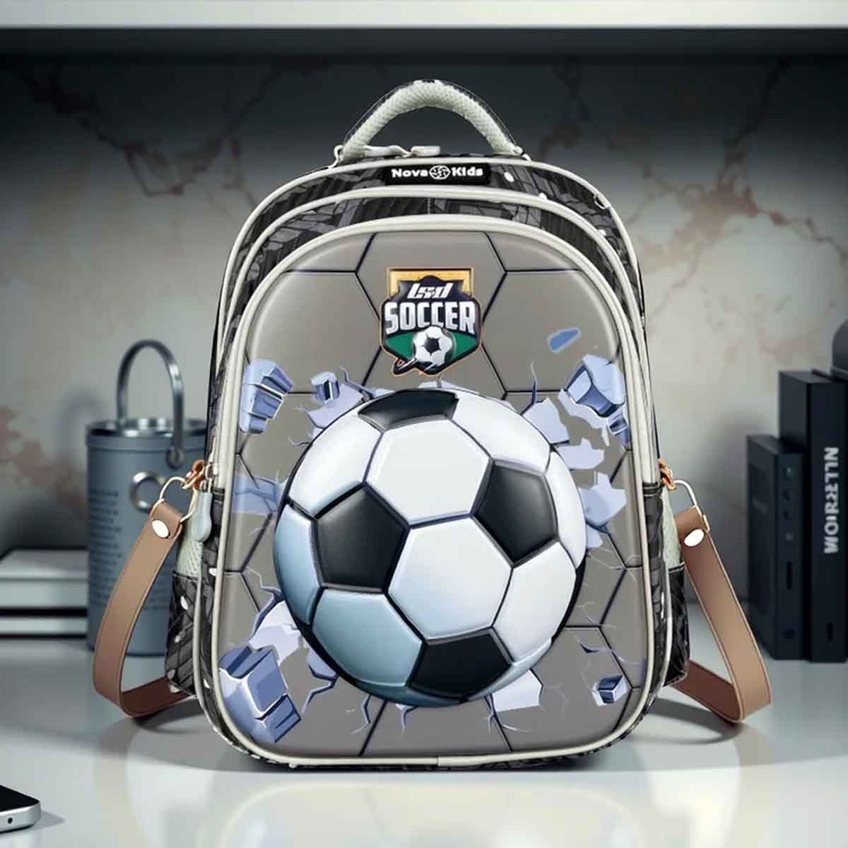 Nova Kids 16.5" Soccer 3D School Bag