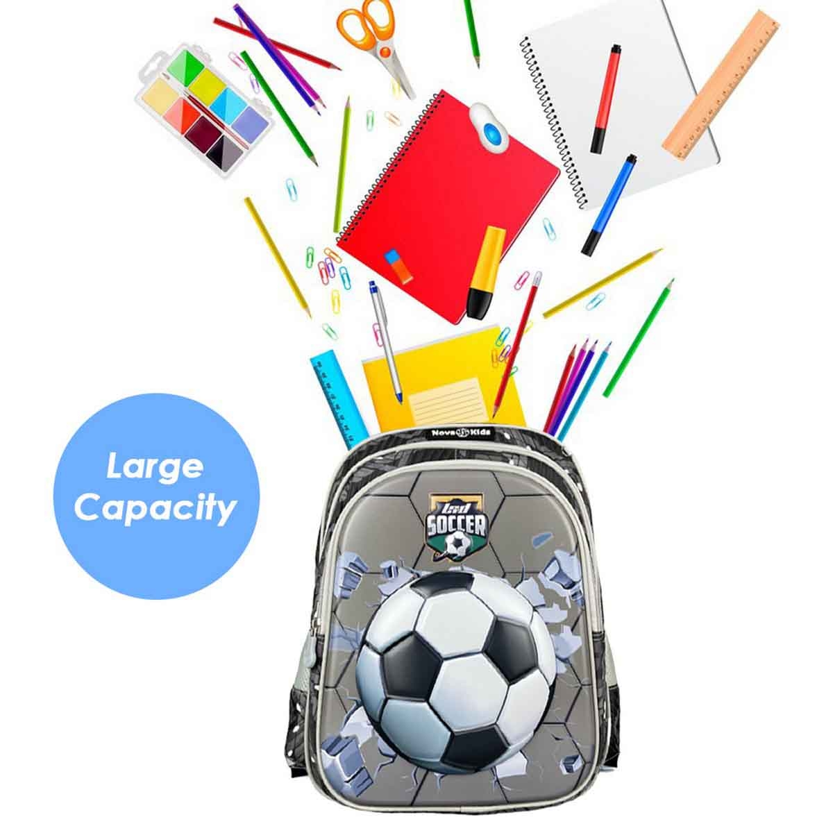 Nova Kids 16.5" Soccer 3D School Bag