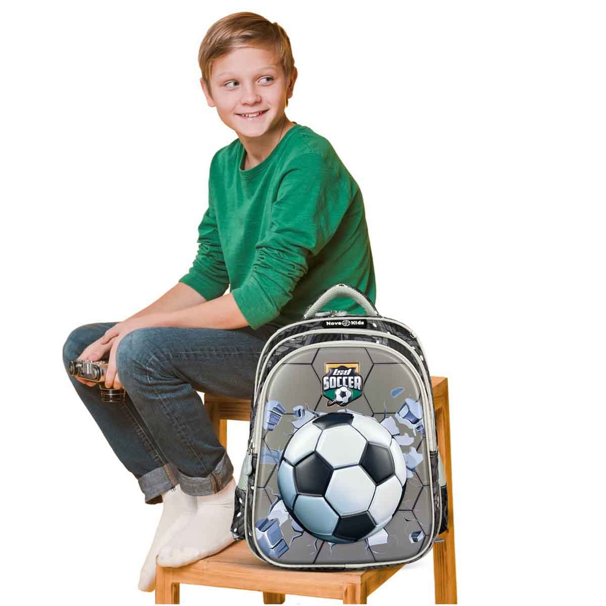 Nova Kids 16.5" Soccer 3D School Bag
