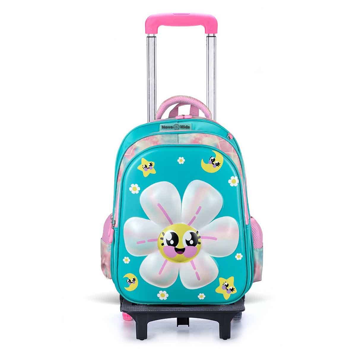 Nova Kids 16.5" Daisy 3D School Bag with Trolley