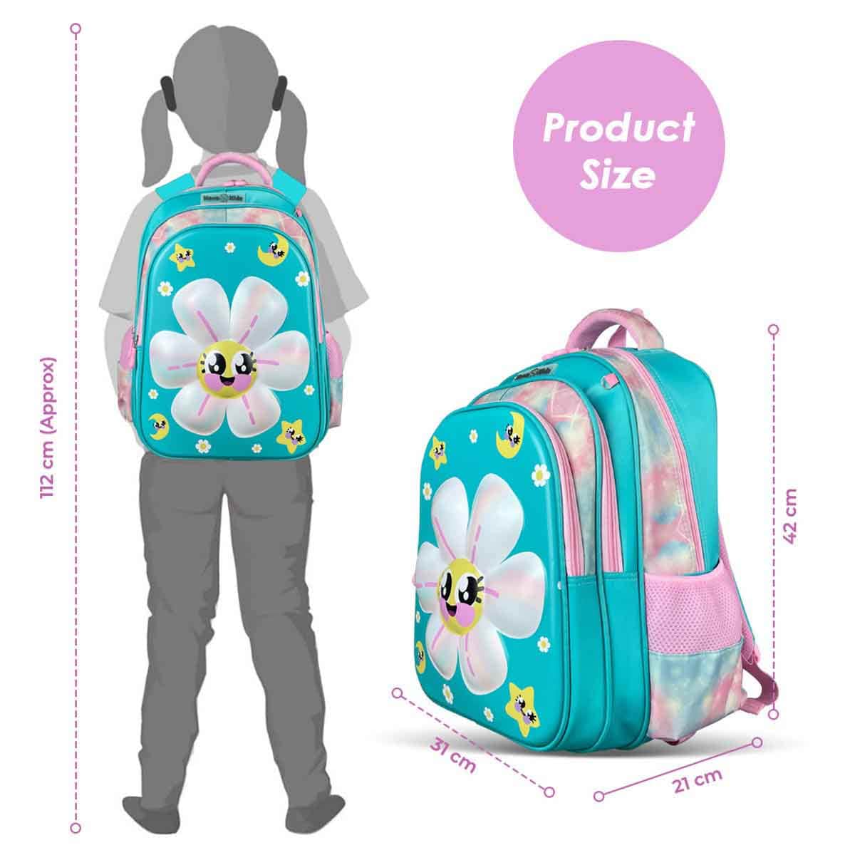 Nova Kids 16.5" Daisy 3D School Bag with Trolley