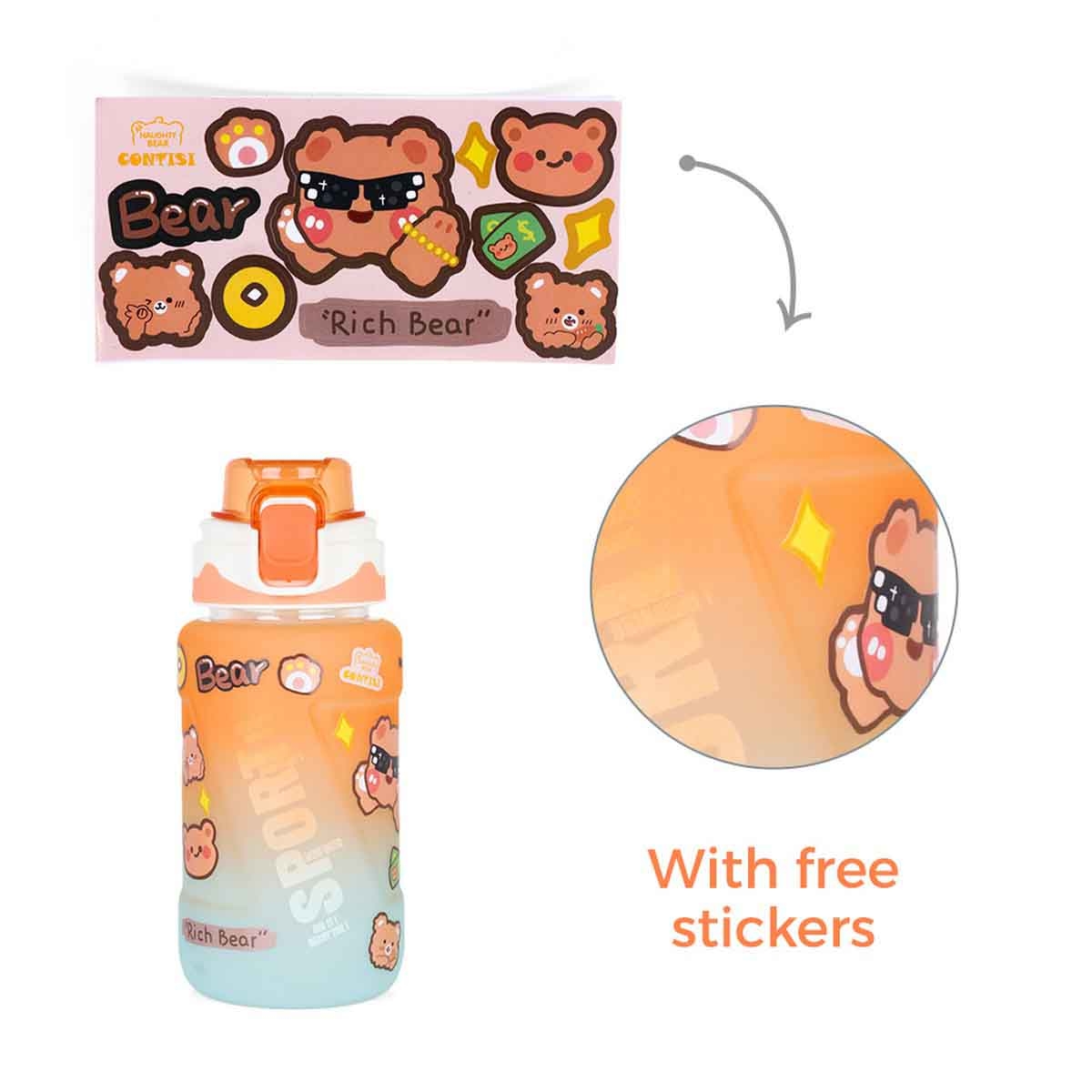 نوفا كيدز زجاجة ماء 550 مل بنفسجي مع شفاط للجنسين، 3-4 سنوات