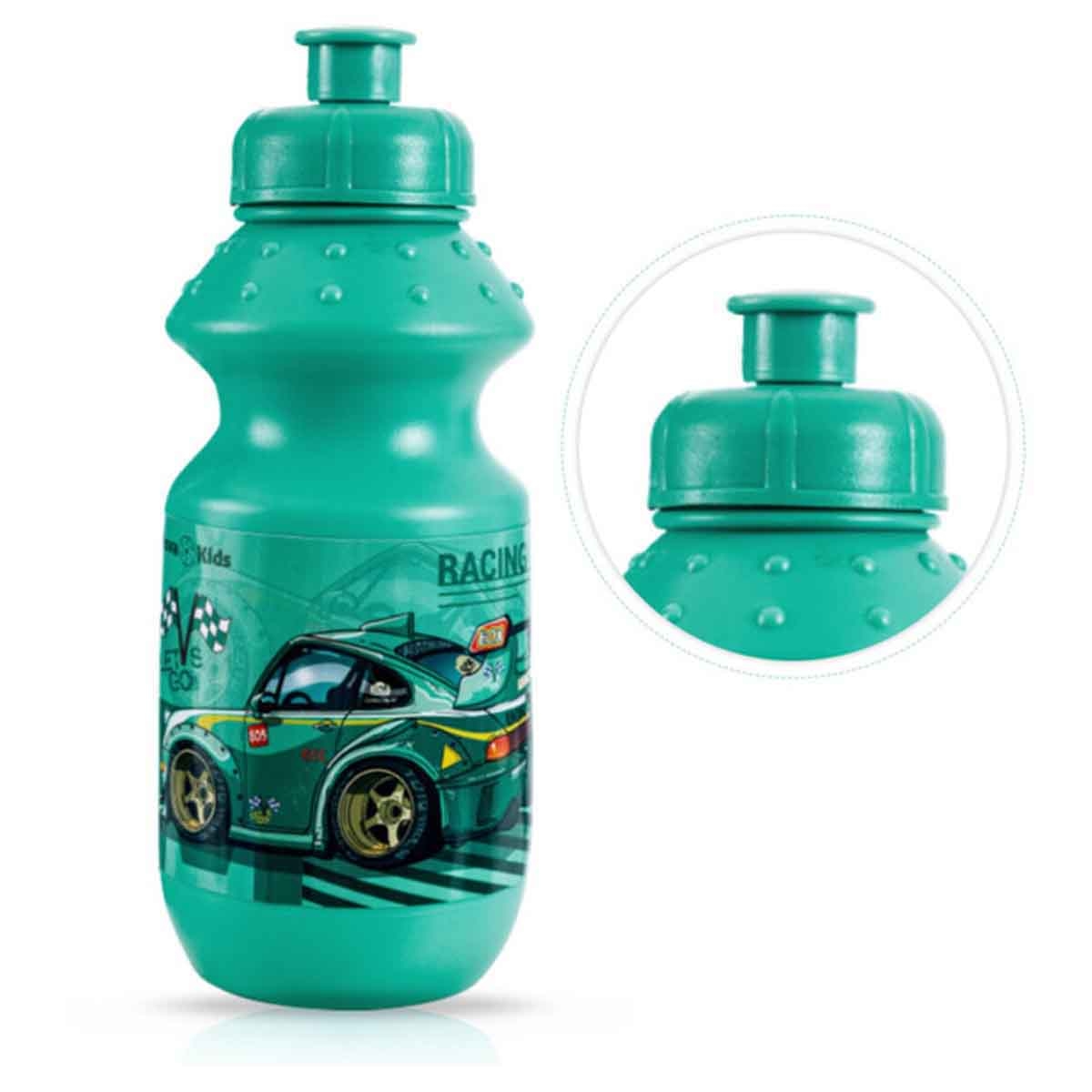 نوفا كيدز علبة غداء وزجاجة ماء مع حقيبة غداء باللون الأخضر ريسنغ