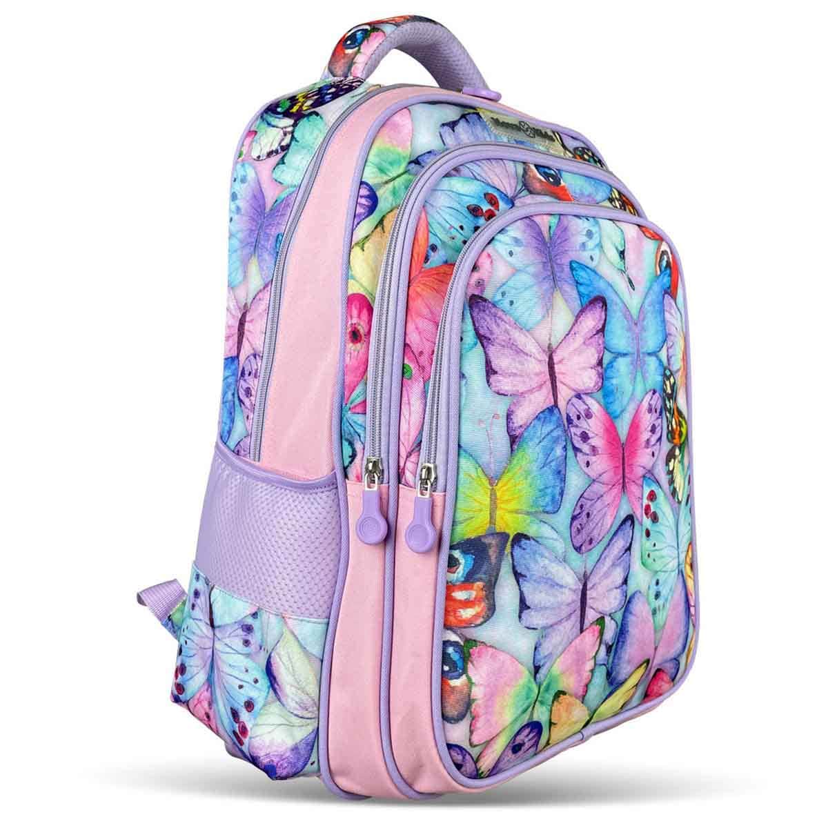Nova Kids 17.5" Butterfly School Bag with Trolley