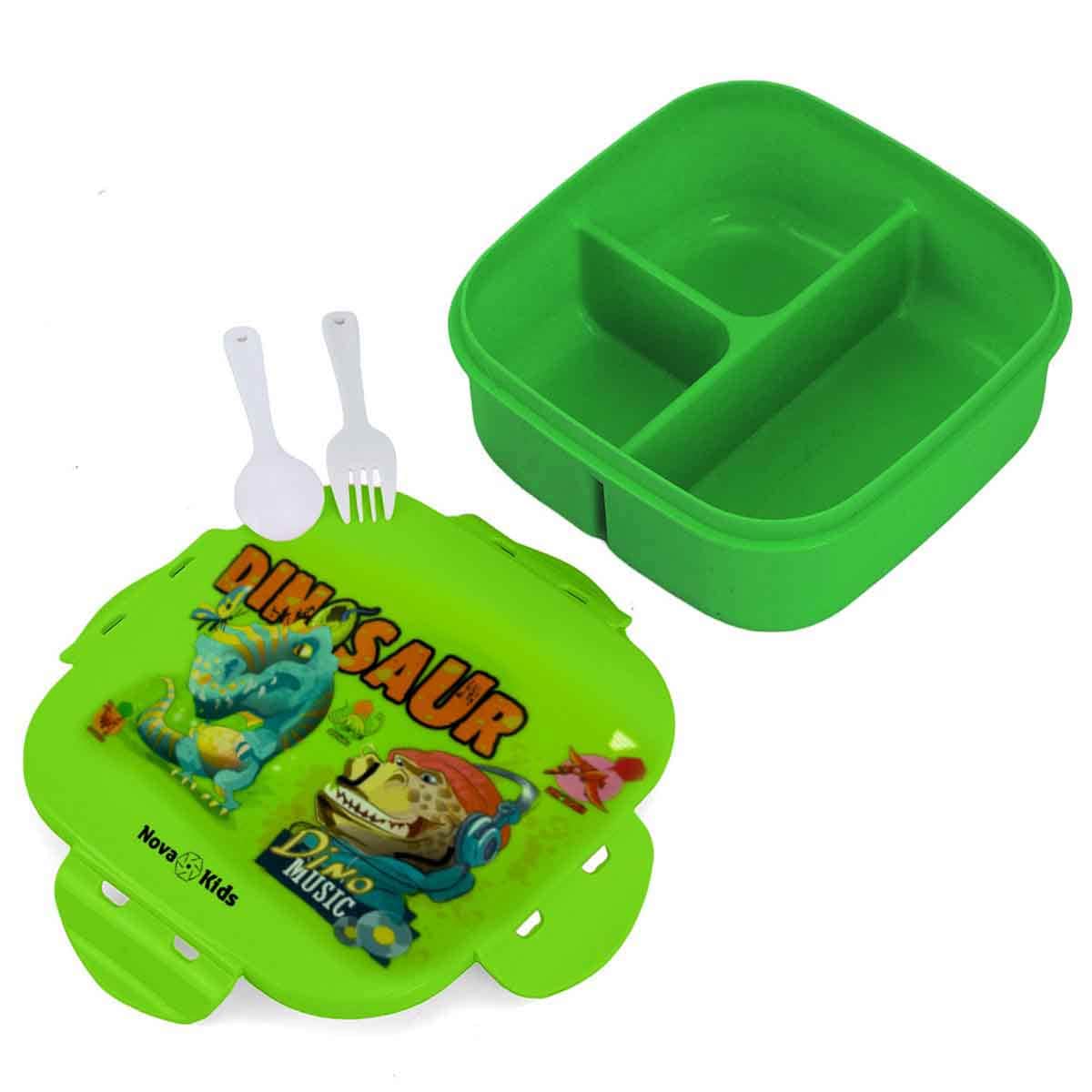 نوفا كيدز صندوق غداء بنتو مربع بسعة 1000 مل بتصميم دينو