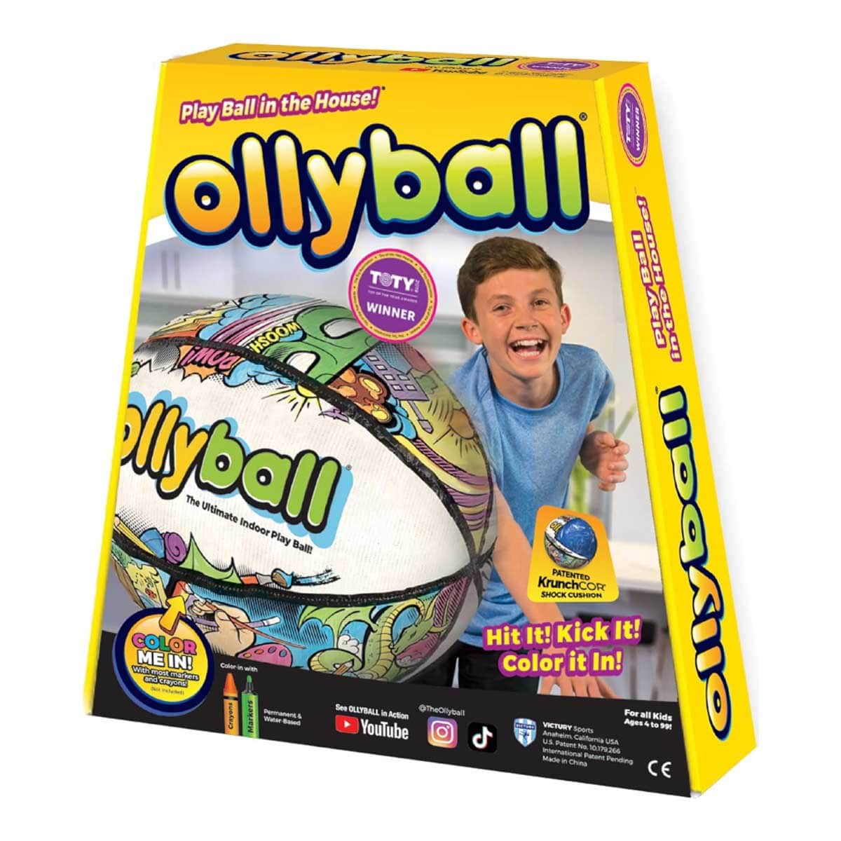 Ollyball The Ultimate Indoor Play Ball Unisex, 5-7 Years