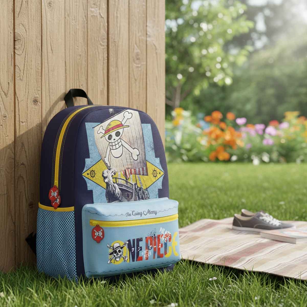 بيراميد حقيبة مدرسية غوينغ ميري ون بيس النسخة الحية