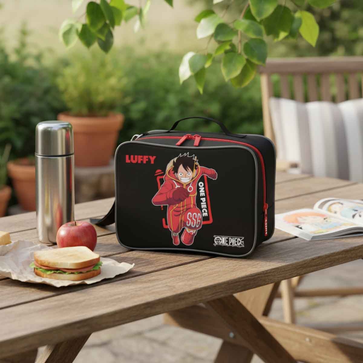 ون بيس حقيبة غداء معزولة بتصميم قراصنة من توي أنيميشن