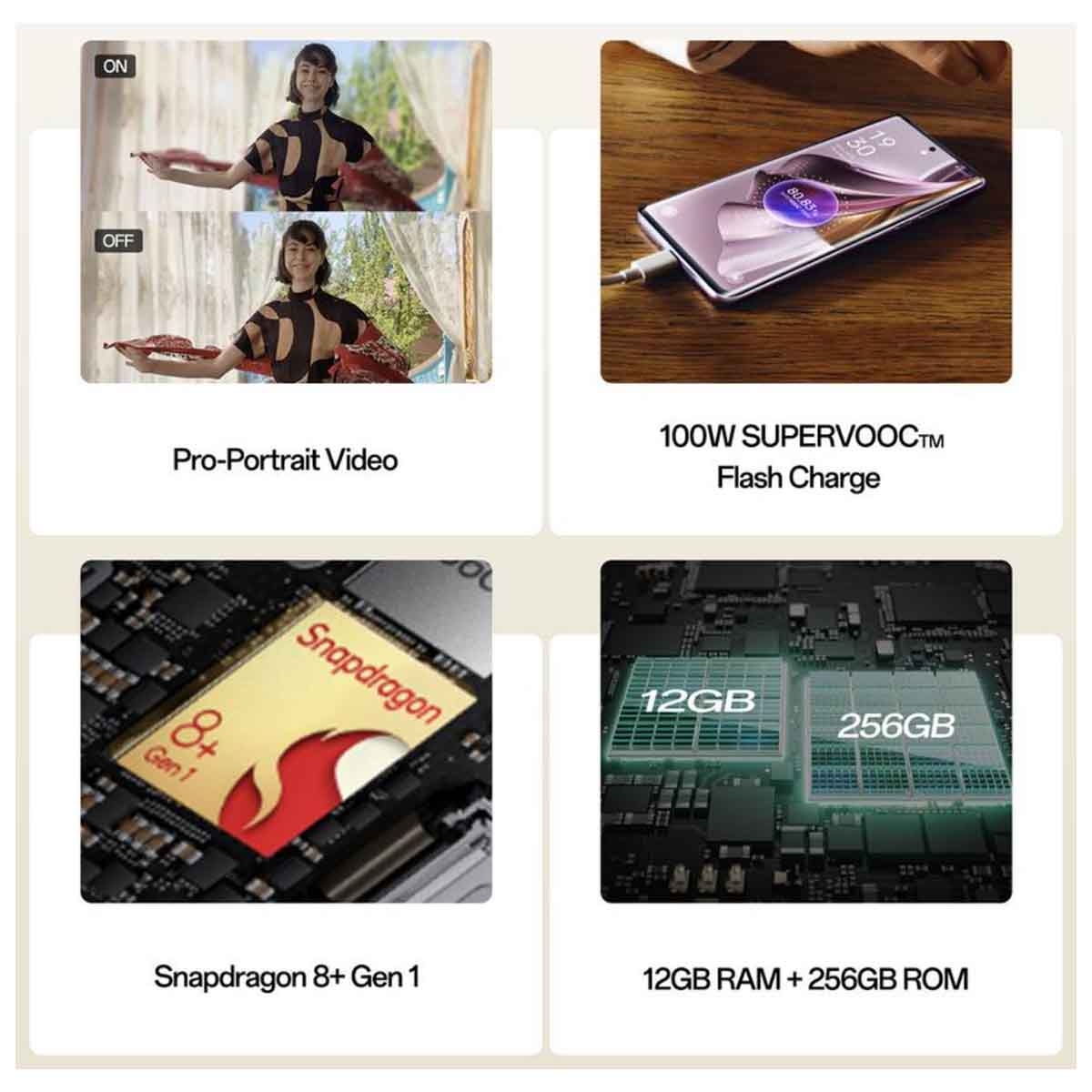 OPPO Reno10 Pro+ 5G Android Smartphone (12GB RAM, 256GB Storage) - Purple