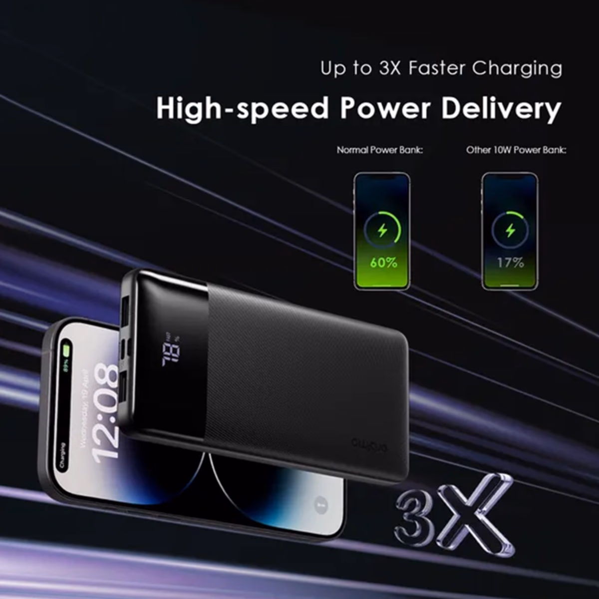 Oraimo 10000mAh 22.5W Toast Power Bank