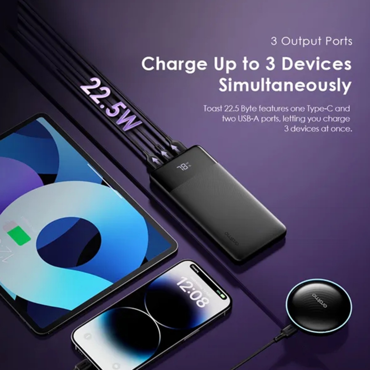 Oraimo 10000mAh 22.5W Toast Power Bank