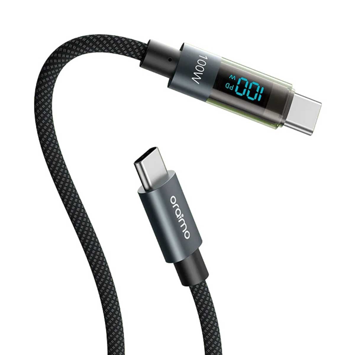 Oraimo 1.2m Digline 100W Display USB-C to USB-C Cable