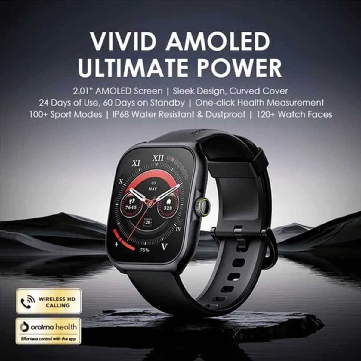 Oraimo 2.01" Light Chrome Watch Smart AM Smartwatch