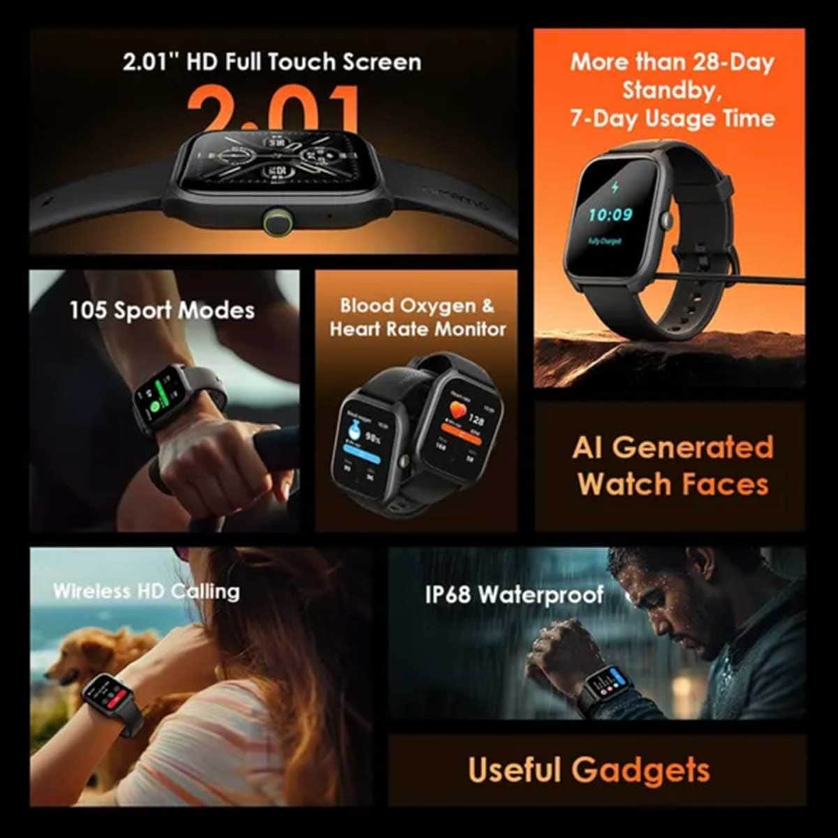 Oraimo 2.01" Watch 5 Lite Smartwatch
