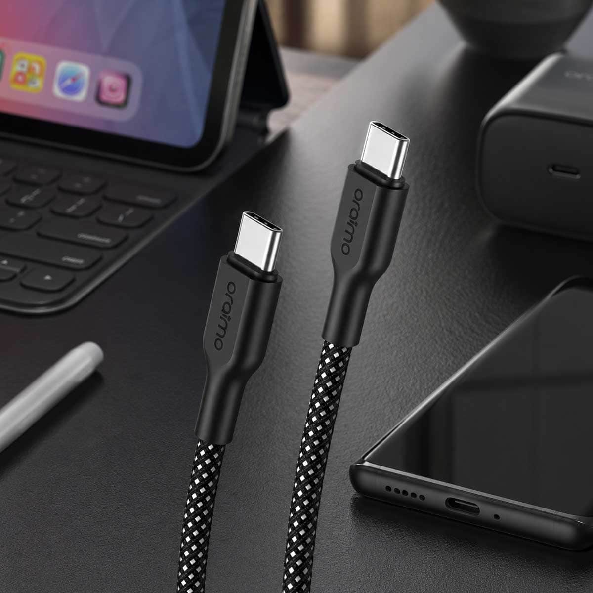 Oraimo 1m 60W Braided USB-C to USB-C Cable