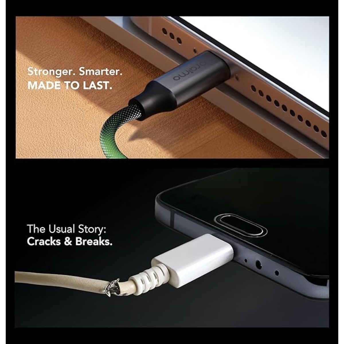 Oraimo Black 1m MagCable 60W USB-C to USB-C Cable