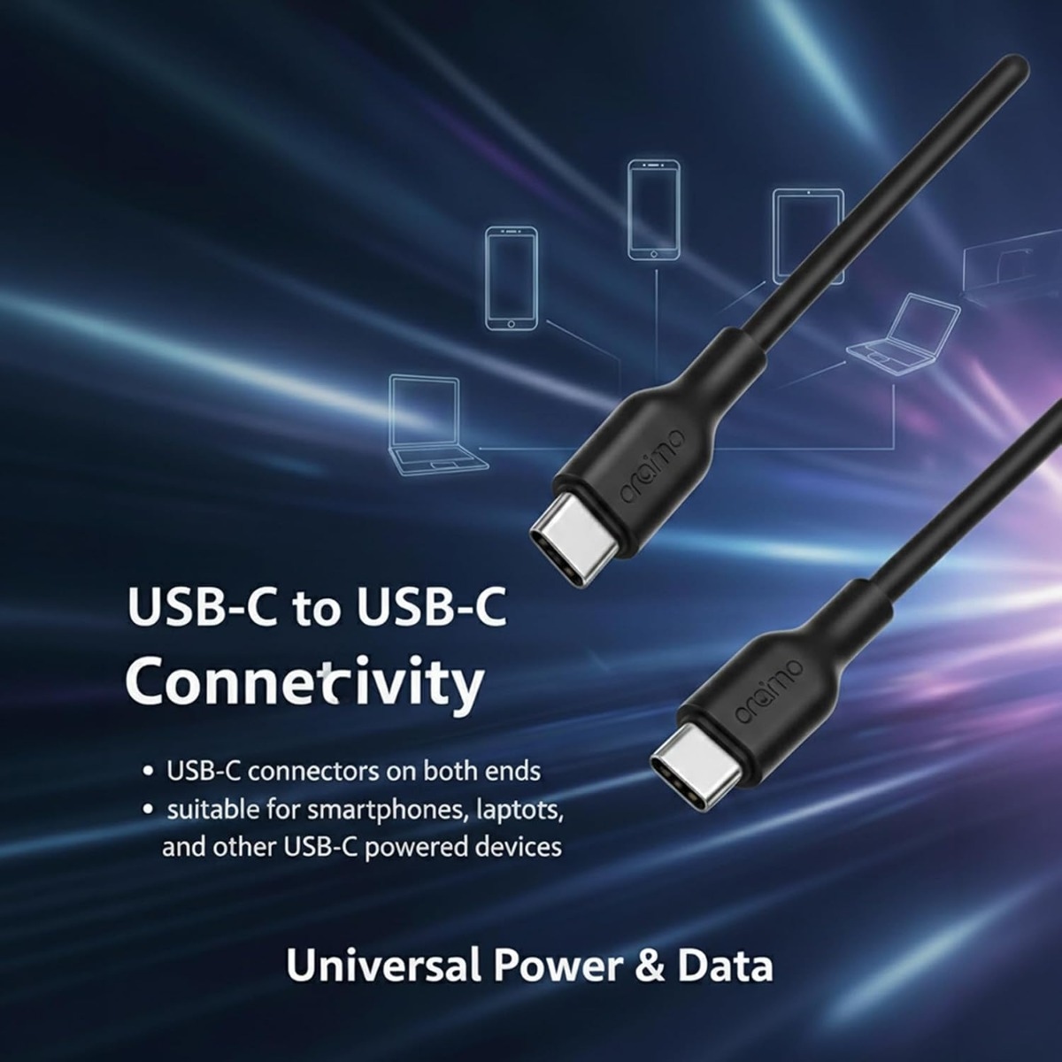 Oraimo 1m RobustLine 100W USB-C to USB-C Cable