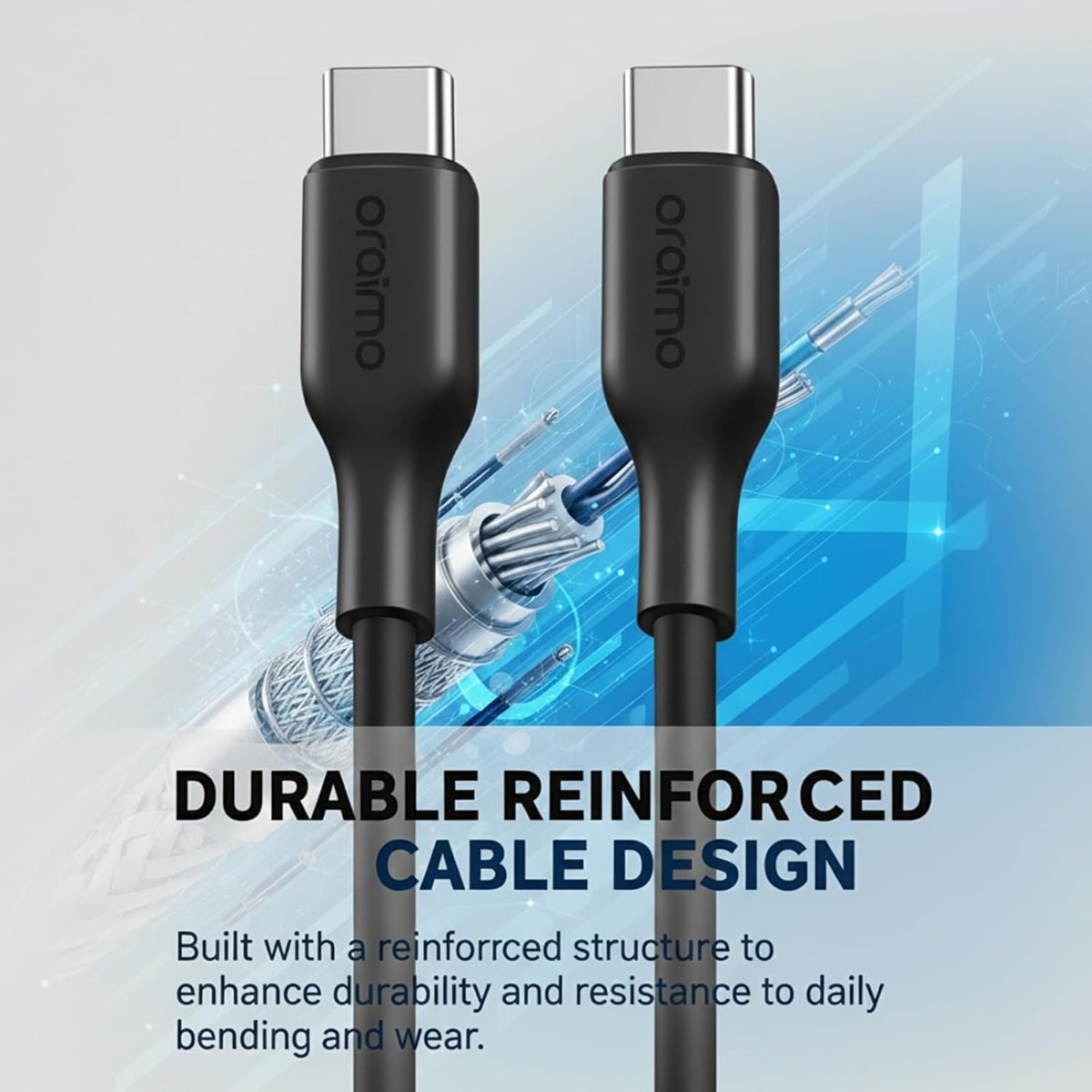 Oraimo 1m RobustLine 100W USB-C to USB-C Cable