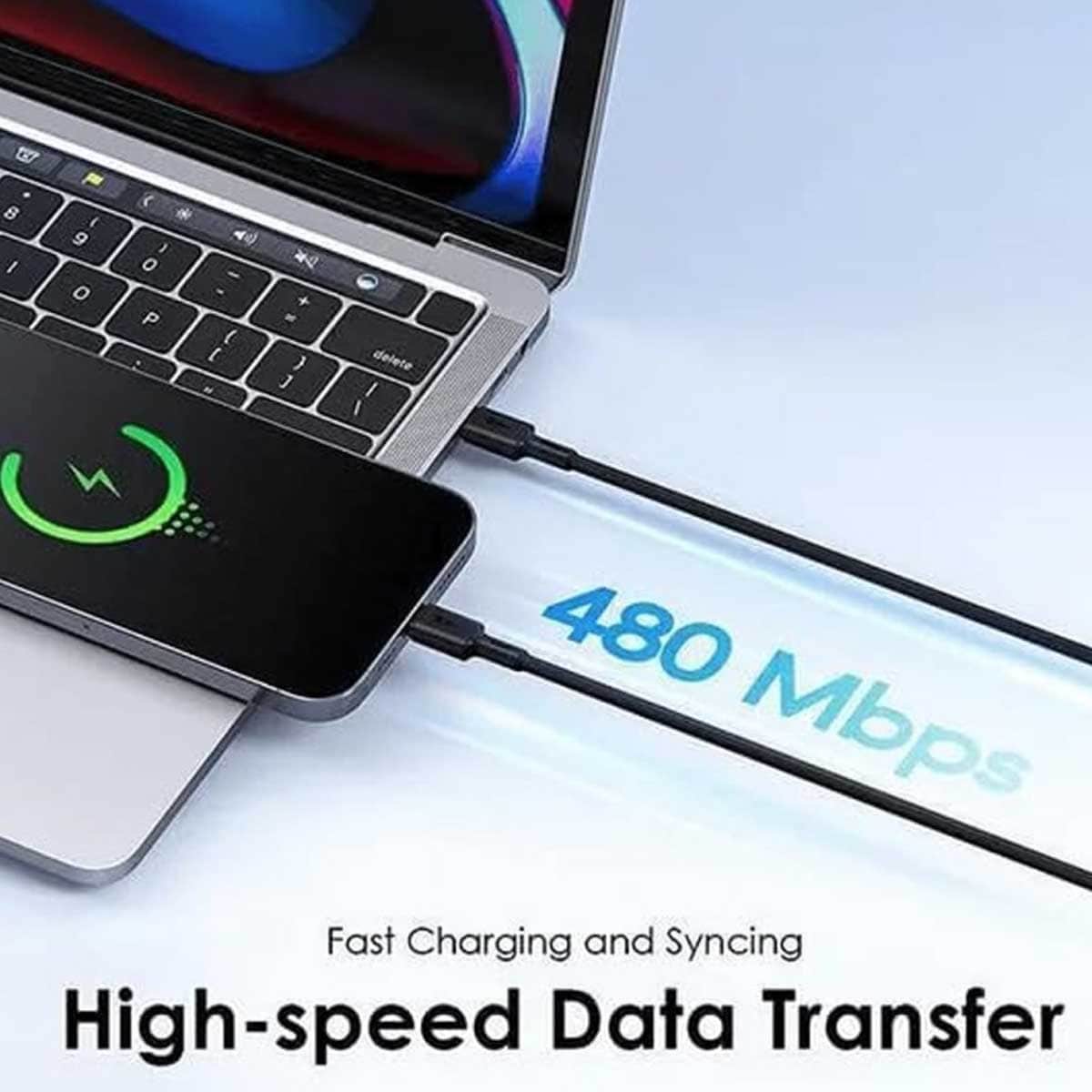 أورايمو كابل روبست لاين USB-C إلى Lightning بطول 1 متر وقدرة 30W