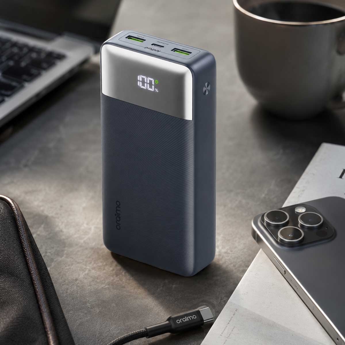 Oraimo Black 20000mAh 22.5W PowerNova Power Bank