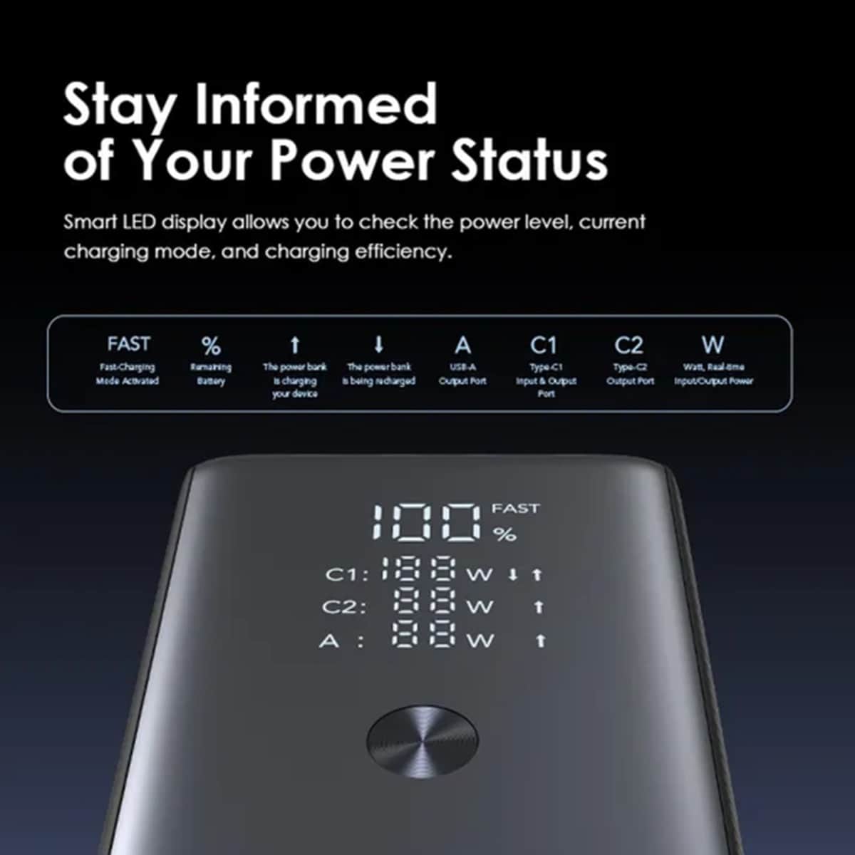 Oraimo Black 27600mAh 130W PowerJet 130 Power Bank