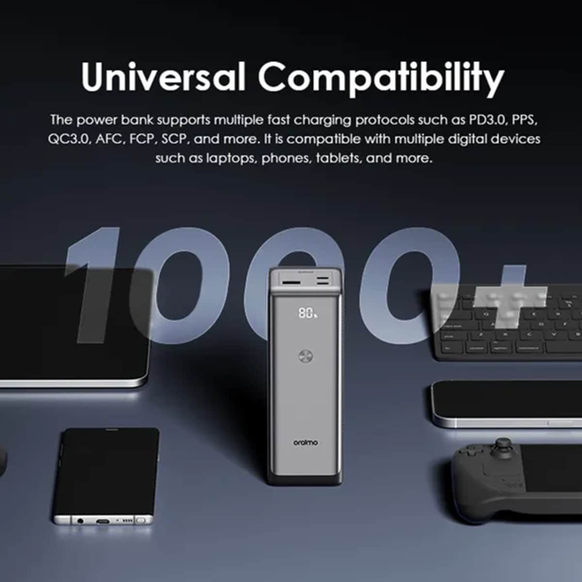 Oraimo Black 27600mAh 130W PowerJet 130 Power Bank