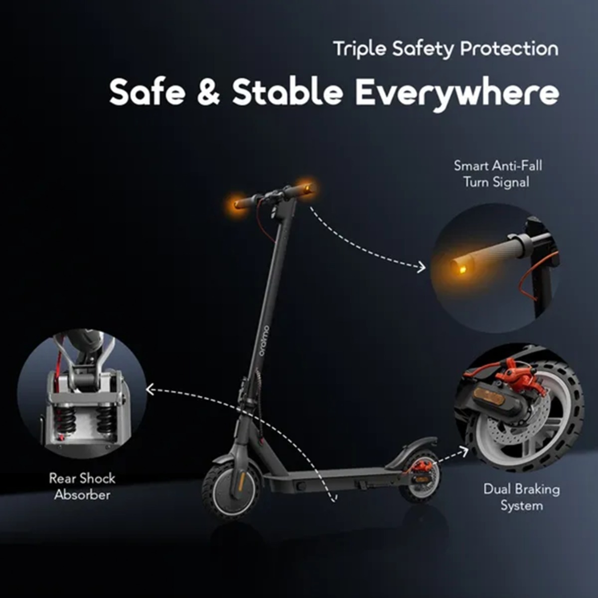 Oraimo Black OH-ES209 Electric Scooter