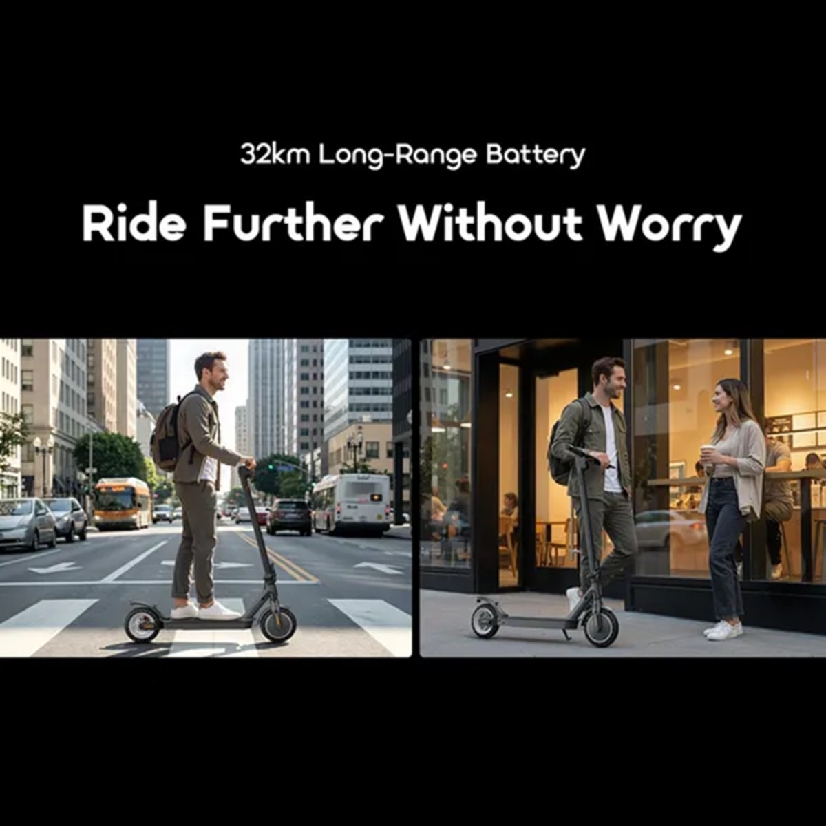 Oraimo Black OH-ES209 Electric Scooter