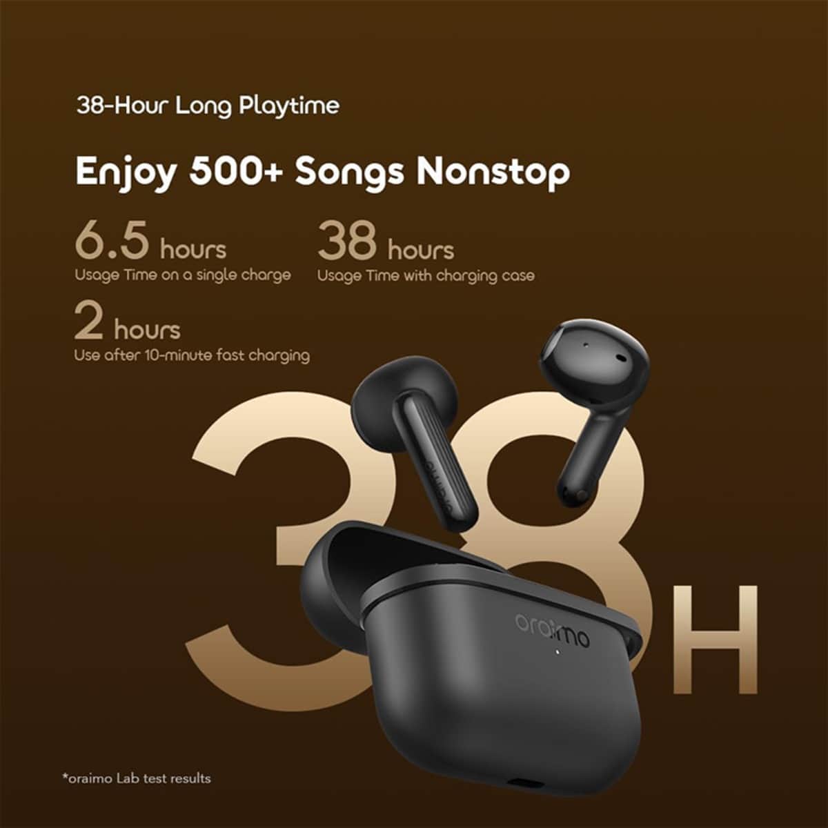 Oraimo Black OTW-324S True Wireless Earbuds