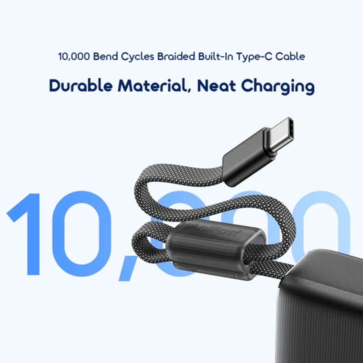 Oraimo 10000mAh 22.5W Mini Power Bank with Built-in USB-C Cable