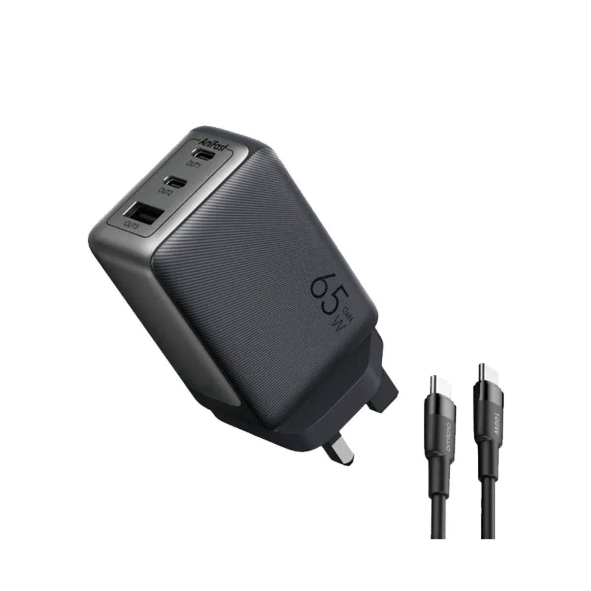Oraimo HyperGaN 65 65W GaN Wall Charger with USB-C Cable