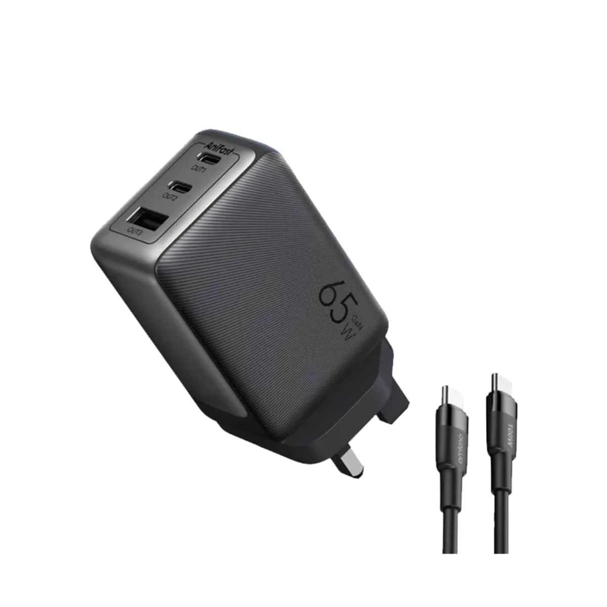 أورايمو شاحن جداري هايبر GaN 65 بقدرة 65W مع كابل USB-C